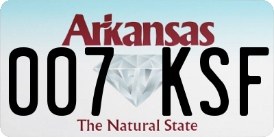 AR license plate 007KSF