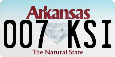AR license plate 007KSI