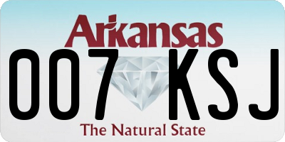 AR license plate 007KSJ