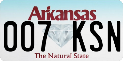 AR license plate 007KSN