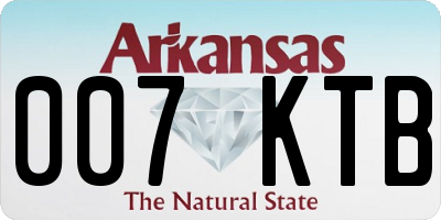 AR license plate 007KTB