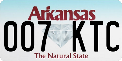 AR license plate 007KTC