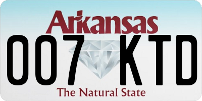 AR license plate 007KTD
