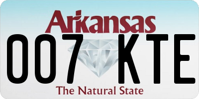 AR license plate 007KTE