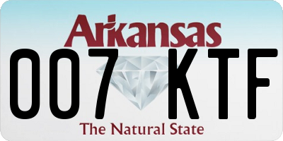 AR license plate 007KTF