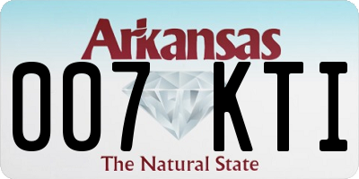 AR license plate 007KTI