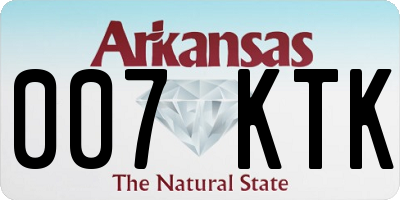 AR license plate 007KTK