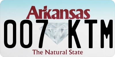 AR license plate 007KTM