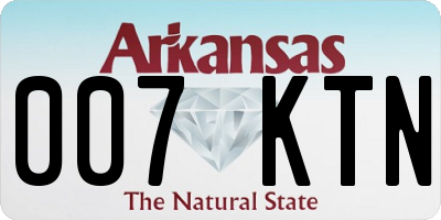 AR license plate 007KTN