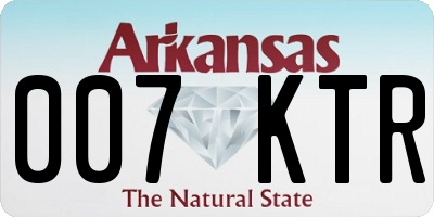 AR license plate 007KTR