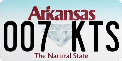 AR license plate 007KTS