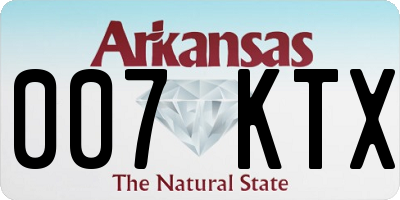 AR license plate 007KTX