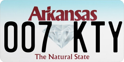 AR license plate 007KTY