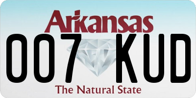 AR license plate 007KUD