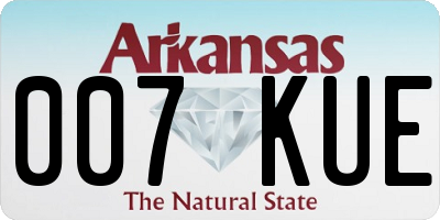 AR license plate 007KUE