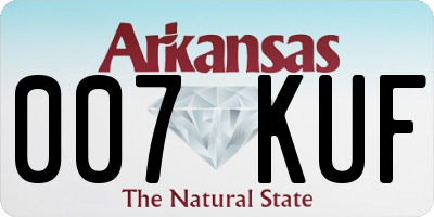 AR license plate 007KUF