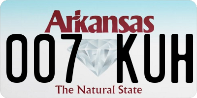 AR license plate 007KUH