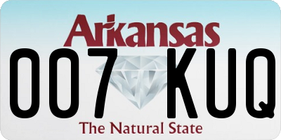 AR license plate 007KUQ