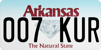 AR license plate 007KUR