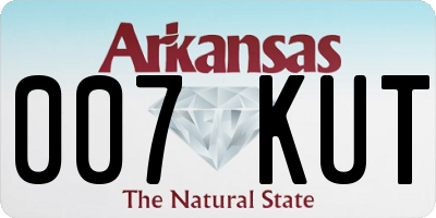 AR license plate 007KUT