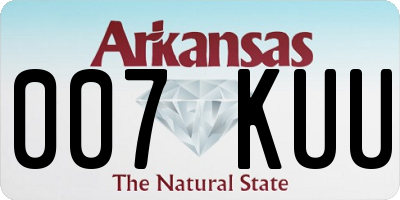 AR license plate 007KUU