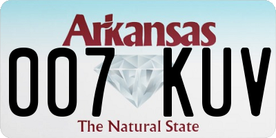 AR license plate 007KUV