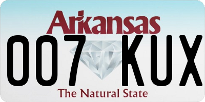 AR license plate 007KUX