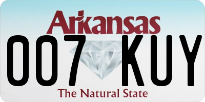 AR license plate 007KUY