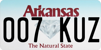 AR license plate 007KUZ