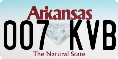 AR license plate 007KVB