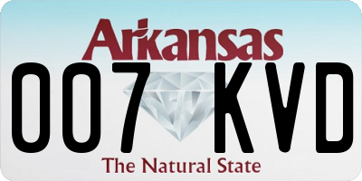 AR license plate 007KVD