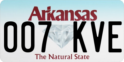 AR license plate 007KVE