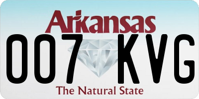 AR license plate 007KVG