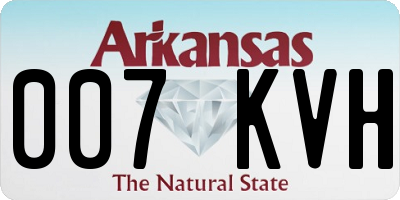 AR license plate 007KVH