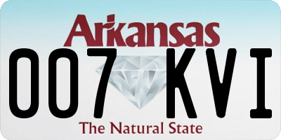 AR license plate 007KVI