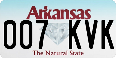 AR license plate 007KVK