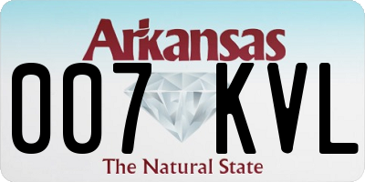 AR license plate 007KVL
