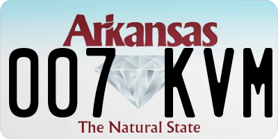 AR license plate 007KVM