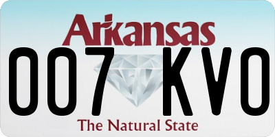 AR license plate 007KVO