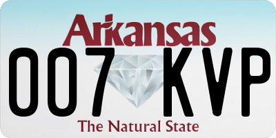 AR license plate 007KVP