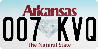 AR license plate 007KVQ