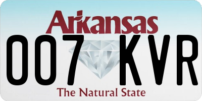 AR license plate 007KVR