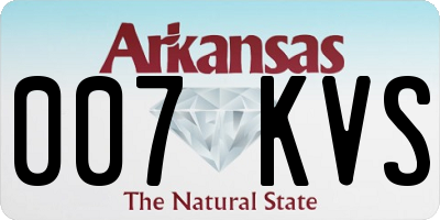 AR license plate 007KVS