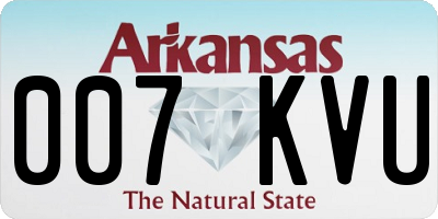 AR license plate 007KVU