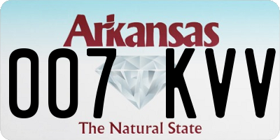 AR license plate 007KVV