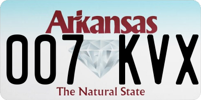 AR license plate 007KVX