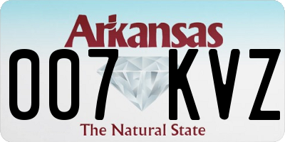 AR license plate 007KVZ