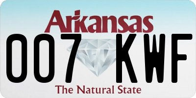 AR license plate 007KWF