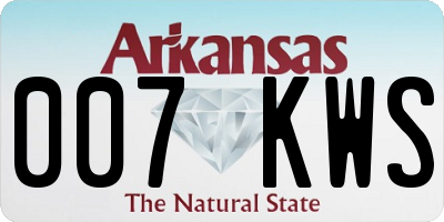 AR license plate 007KWS