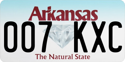 AR license plate 007KXC